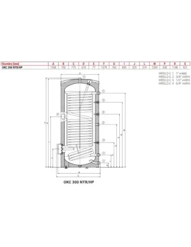 Nepriamovýhrevný zásobník OKC 300 NTR/HP