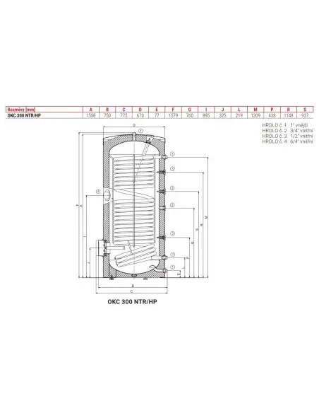Nepriamovýhrevný zásobník OKC 300 NTR/HP