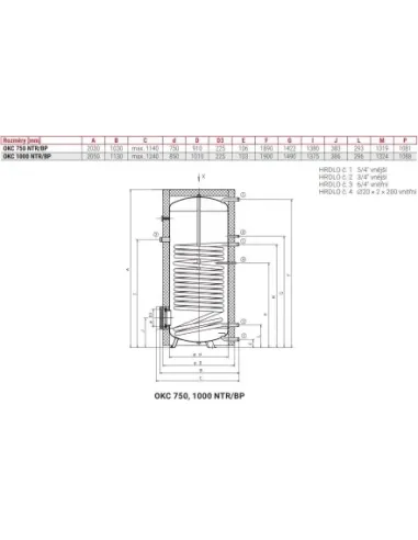 Nepriamovýhrevný zásobník OKC 750 NTR/HP