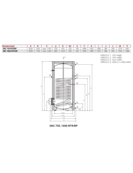 Nepriamovýhrevný zásobník OKC 750 NTR/HP