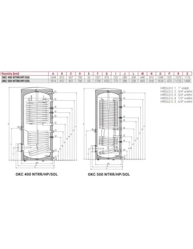 Nepriamovýhrevný zásobník OKC 500 NTRR/HP/SOL