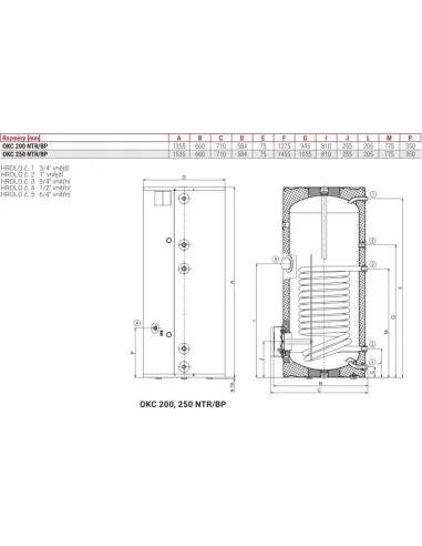 Nepriamovýhrevný zásobník OKC 200 NTR/BP