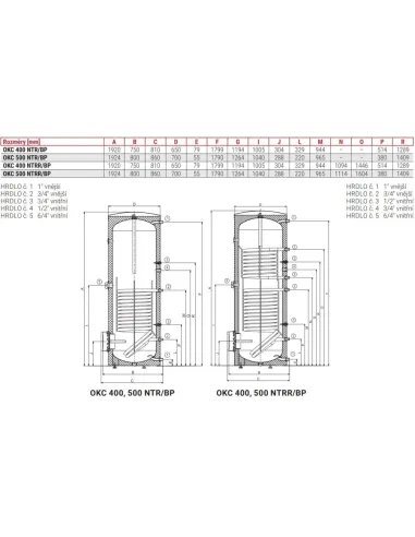 Nepriamovýhrevný zásobník OKC 500 NTR/BP