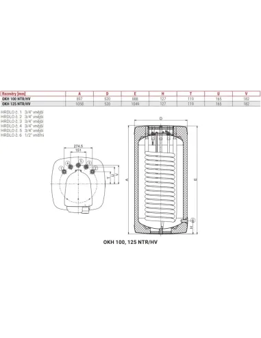 Nepriamovýhrevný zásobník OKH 125 NTR/HV