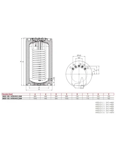 Kombinovaný zásobník OKCE 100.1 NTR/HV/2,2 kW