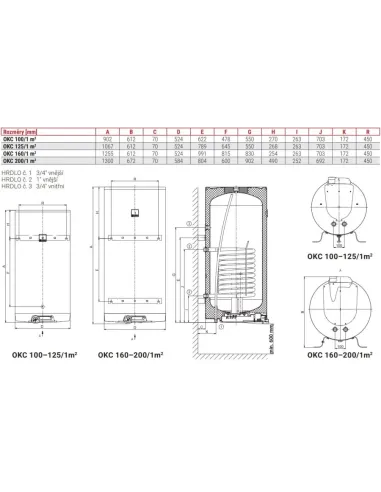 Kombinovaný zásobník OKC 100/1 m2