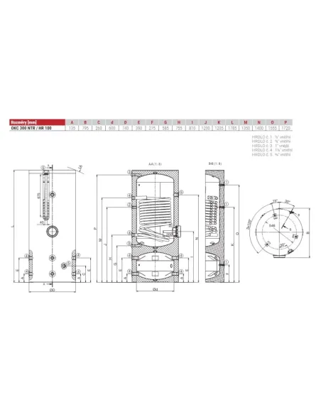 Nepriamovýhrevný zásobník OKC 300 NTR/HR 100