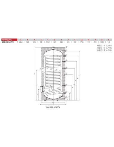 Nepriamovýhrevný zásobník OKC 300 R/HP/S