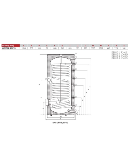 Nepriamovýhrevný zásobník OKC 300 R/HP/S