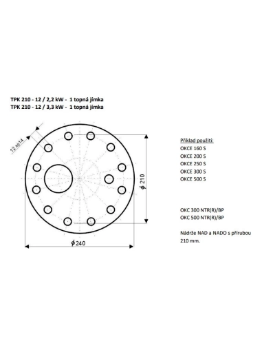 Elektrická výhrevná jednotka TPK 150-8/2,2 kW (1 jímka)