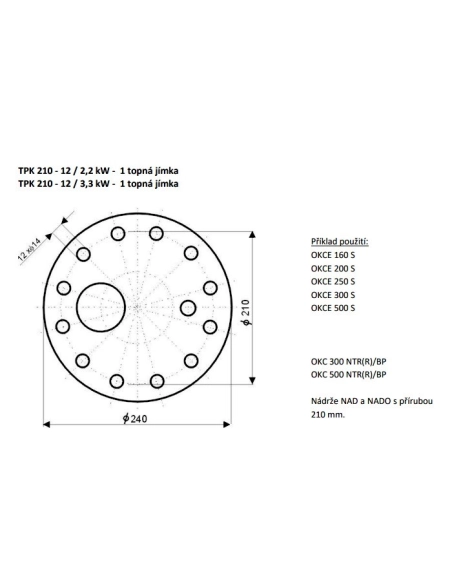 Elektrická výhrevná jednotka TPK 150-8/3,3 kW (1 jímka)